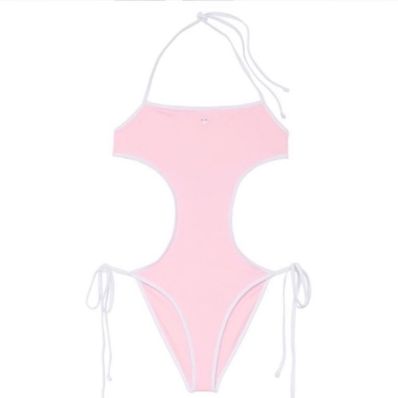 New! Frankie’s bikinis Amalia one piece monokini pink heart 1097 - Picture 4 of 10